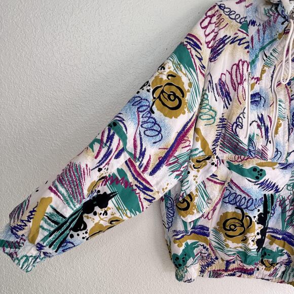 Vintage S Oliver Sport Jacket Large Retro Abstract Anorak Ski Snowboard 90s - Picture 6 of 13